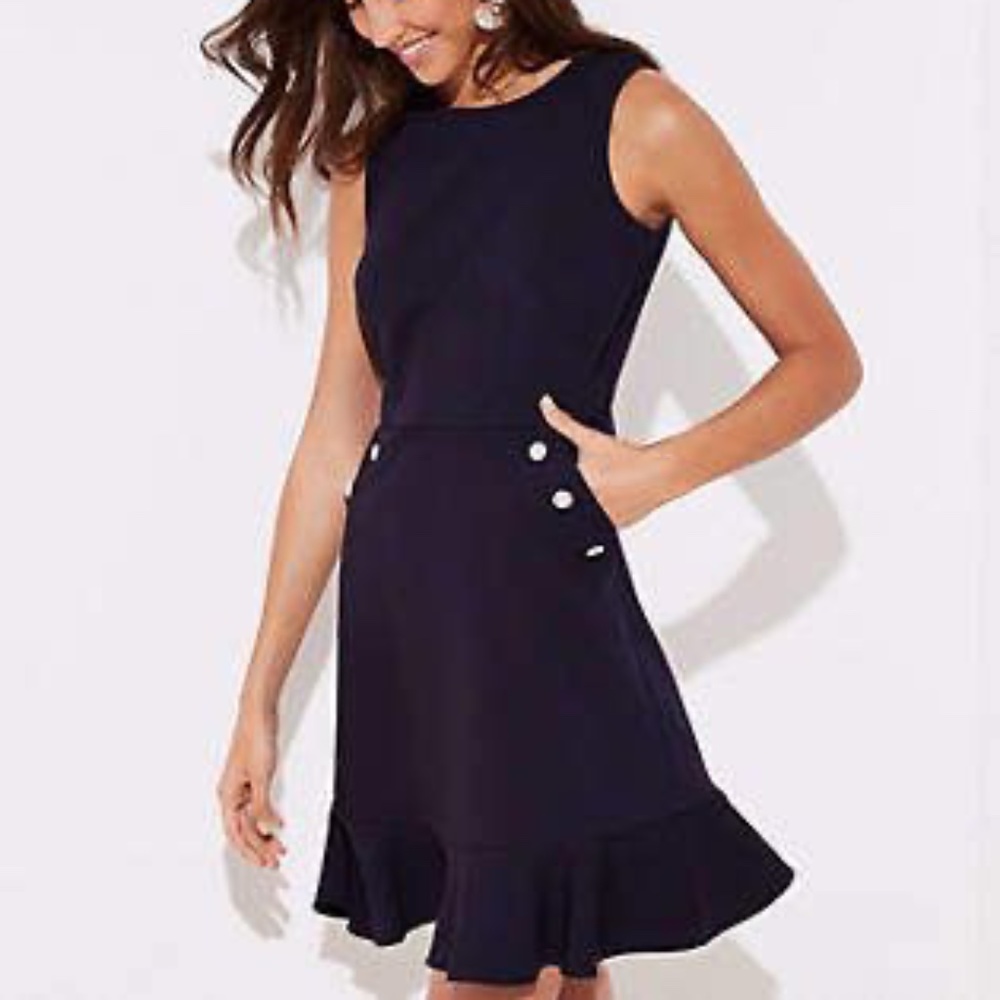 LOFT Petite Pearl Pocket Dress - 8P